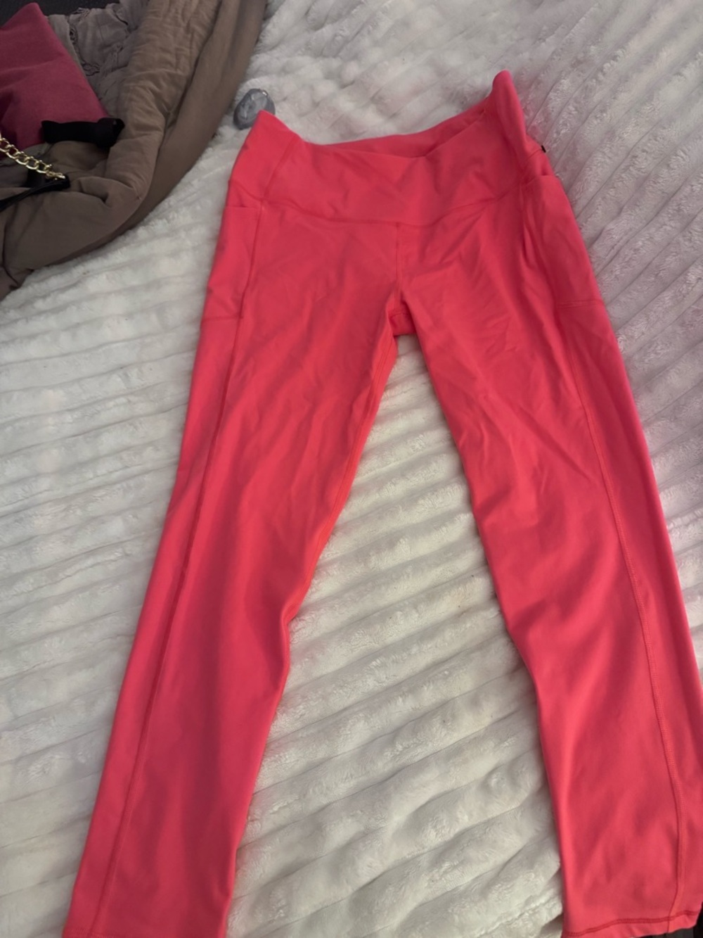 Victoria's Secret High-Waist Leggings in Coral